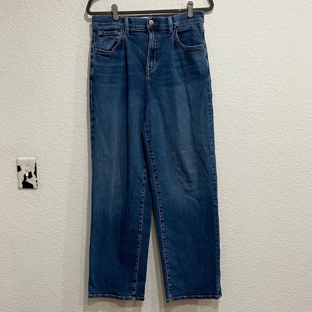 Velvet By Graham & Spencer Harlow High Rise Wide Leg Anchor Wash Denim Jeans 28 - Picture 2 of 10